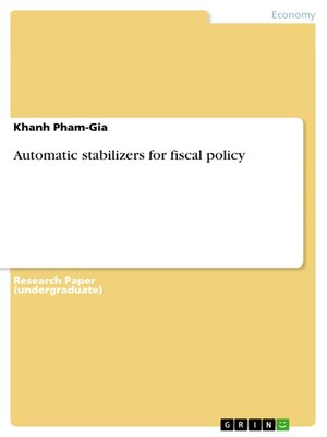 cover image of Automatic stabilizers for fiscal policy
